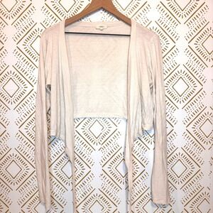 OZMA Dance Wrap Top 100% Silk Noil XL Cropped Balletcore Earthy Boho Cottagecore